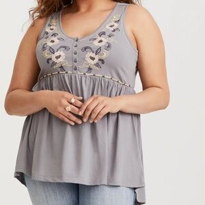Embroidered Torrid Tank Top